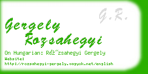 gergely rozsahegyi business card